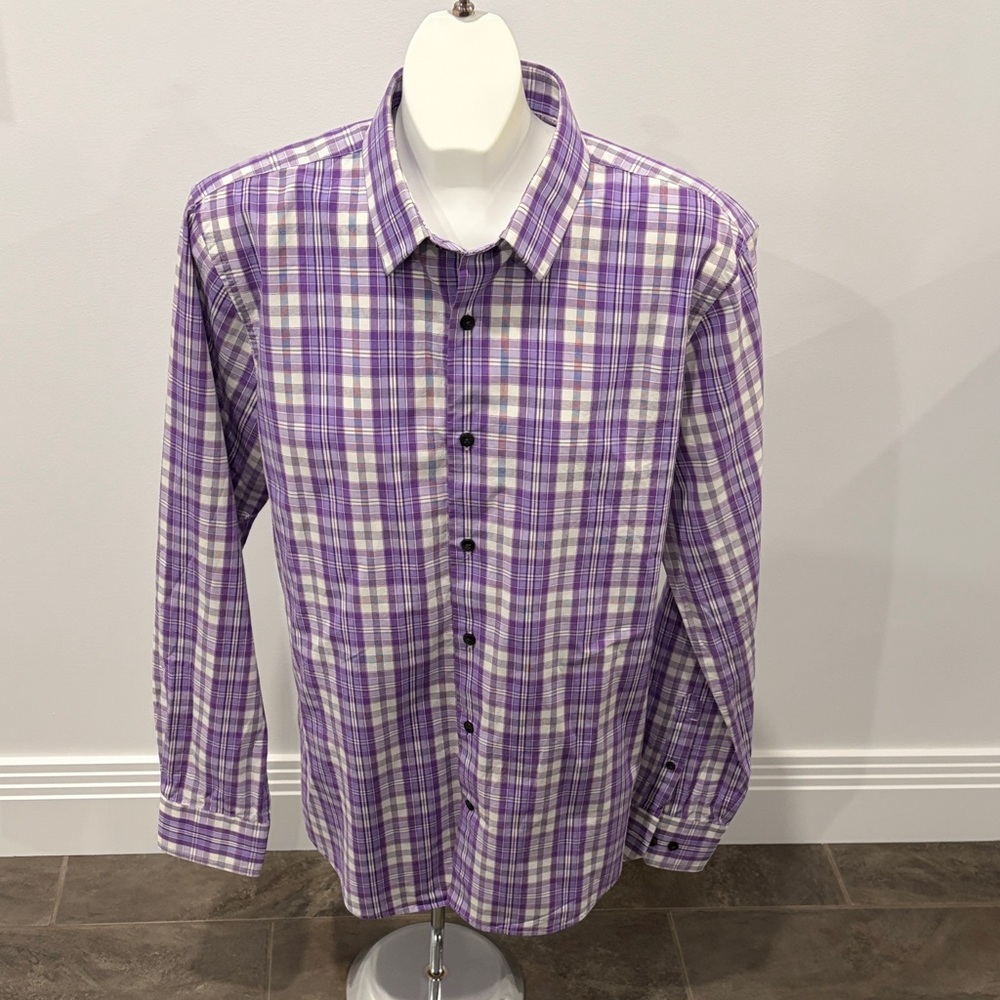 Purple Plaid Men's Shirt